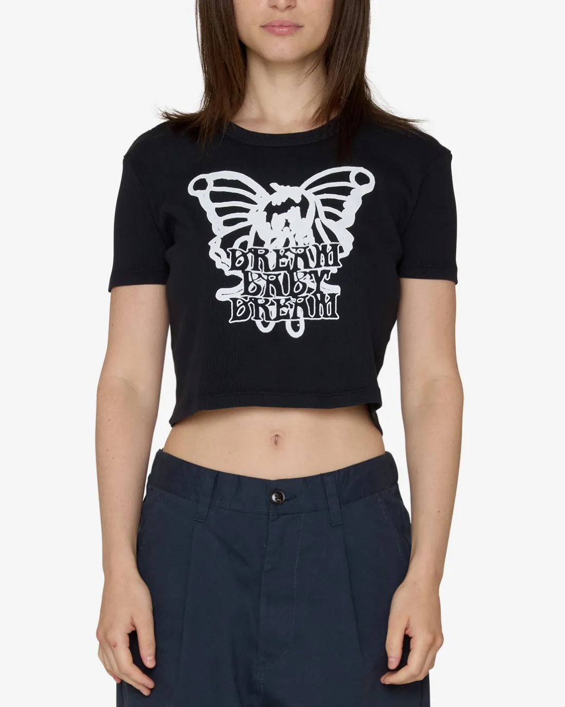 dream_baby_dream_cropped_rib_tshirt_2.webp DREAM BABY DREAM CROPPED RIB T-SHIRT*OBEY Clothing Outlet